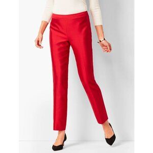TALBOTS  100% SILK ANKLE PANTS PETITE SIZE 10 Coral Color
